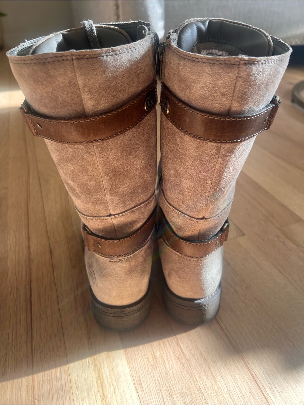 The North Face Taupe/Brown Lace-Up Women's Combat Boots - Picture 5 of 6
